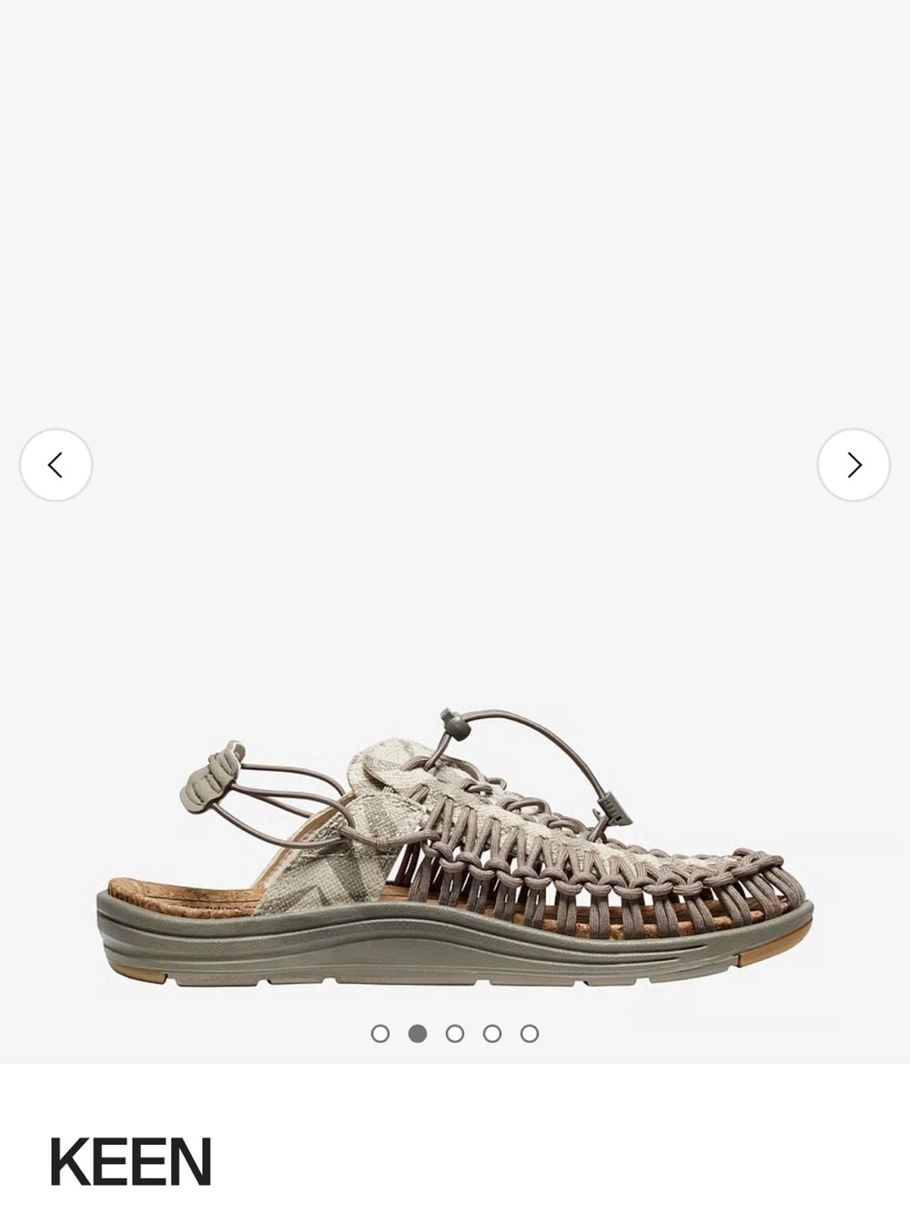 New Keen Uneek ii convertible canvas brindle natural W 13 M 11.5 EU 45 - Picture 2 of 7